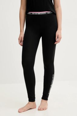 Legíny Emporio Armani Underwear dámske, čierna farba, s potlačou, EW000414 AF10883
