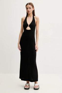 Plážové šaty Max Mara Beachwear čierna farba, 2516621059600