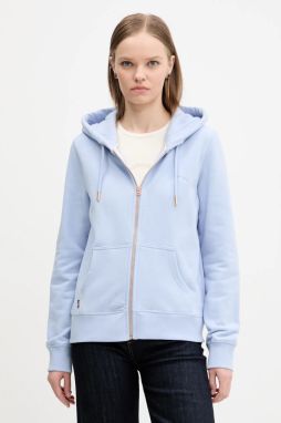Bavlnená mikina Superdry dámska, s kapucňou, jednofarebná, W2012358A-64H