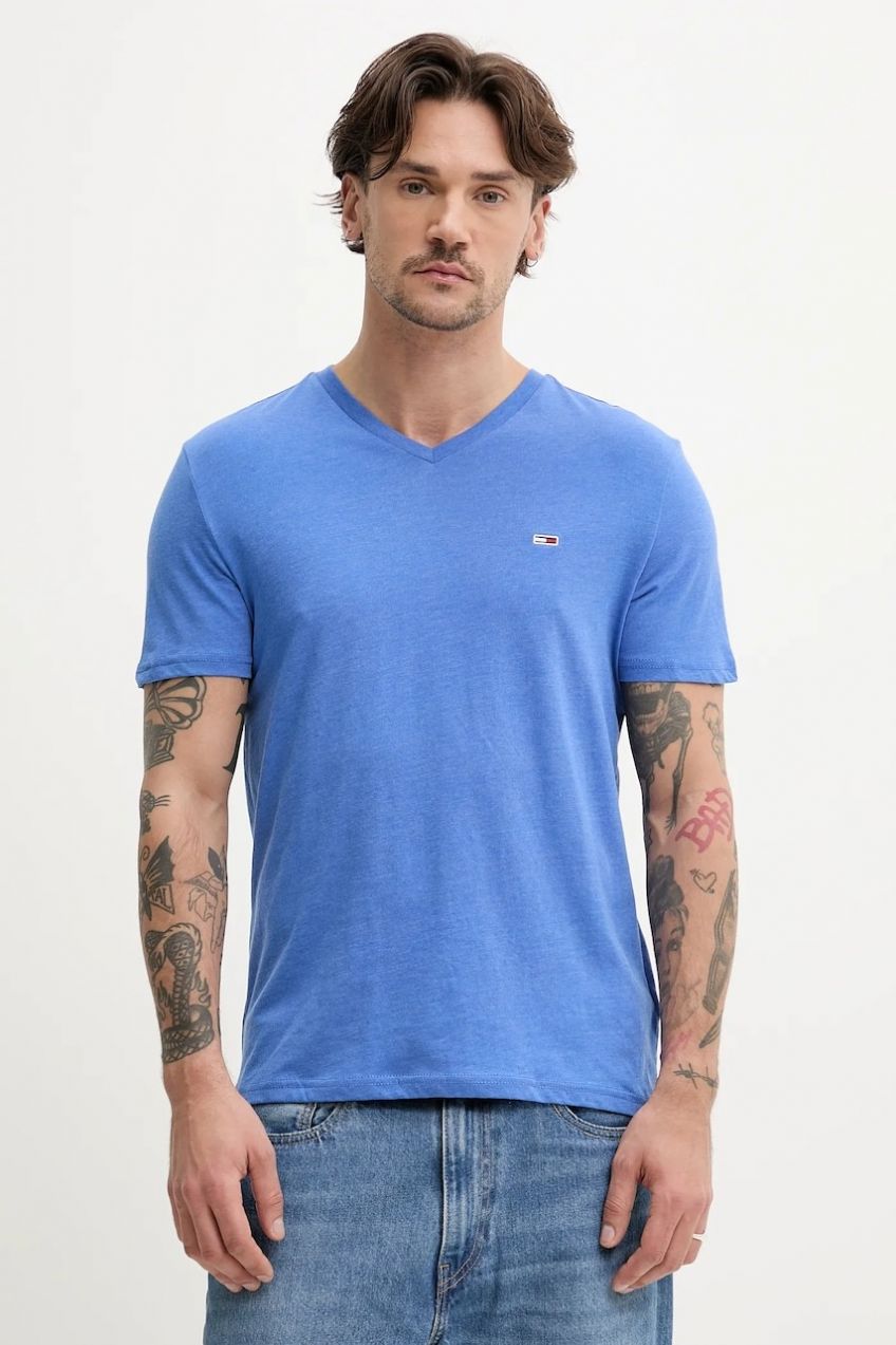 Tričko Tommy Jeans pánske, jednofarebné, DM0DM20364