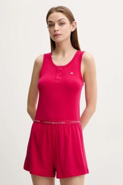 Pyžamo Tommy Hilfiger dámske, ružová farba, UW0UW05890