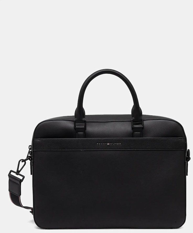 Taška na notebook Tommy Hilfiger čierna farba, AM0AM13222