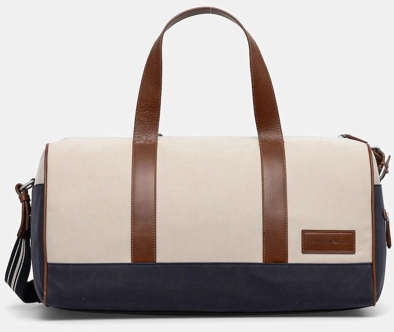 Taška Tommy Hilfiger béžová farba, AM0AM13367