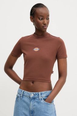 Tričko Dickies dámske, hnedá farba, DK0A4XPOK471