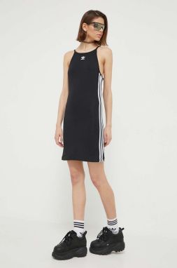 Šaty adidas Originals IB7401-black, čierna farba, mini, priliehavé