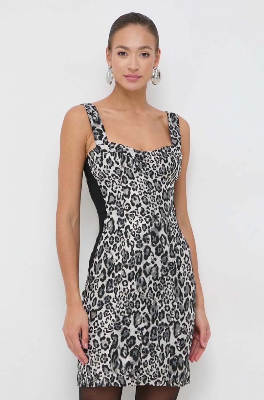 Šaty Guess FIAMMA čierna farba, mini, priliehavé, W4RK96 WFQI0