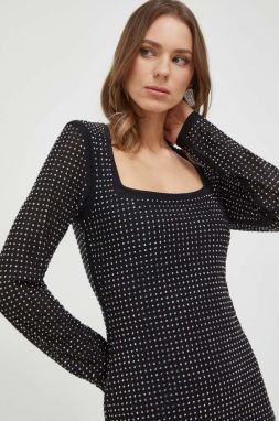 Šaty Guess EMILIE čierna farba, mini, priliehavé, W4RK46 KBZX0