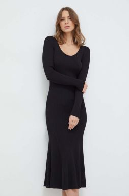 Šaty Pinko čierna farba, maxi, priliehavé, 102800.A170