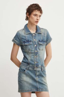Rifľové šaty Guess Originals mini, priliehavé, W4YG62 D4ON0