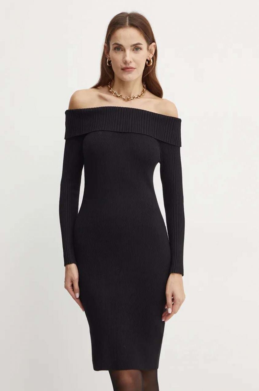 Šaty Guess JULIA čierna farba, mini, priliehavé, W4BK97 Z2YJ2