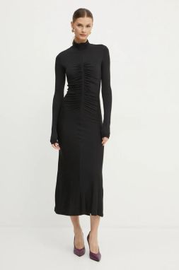 Šaty Pinko čierna farba, maxi, priliehavé, 104502 A29B