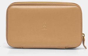 Kožená kozmetická taška By Malene Birger AYA MAKEUP zelená farba, Q71727041Z
