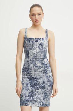Šaty Guess REXA tmavomodrá farba, mini, priliehavé, W5RK89 D5LH1