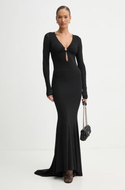 Šaty Pinko čierna farba, maxi, priliehavé, 104935 A2GS