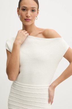 Bavlnené šaty Guess NATALIA béžová farba, mini, priliehavé, W5GK68 Z2YL1