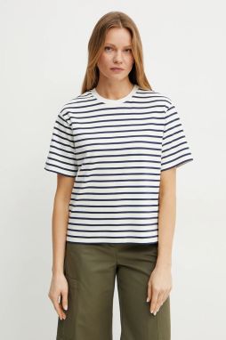 Bavlnené tričko Weekend Max Mara dámske, tmavomodrá farba, 2515941042600
