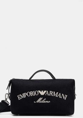 Bavlnená taška Emporio Armani tmavomodrá farba, EM001618 AF14671