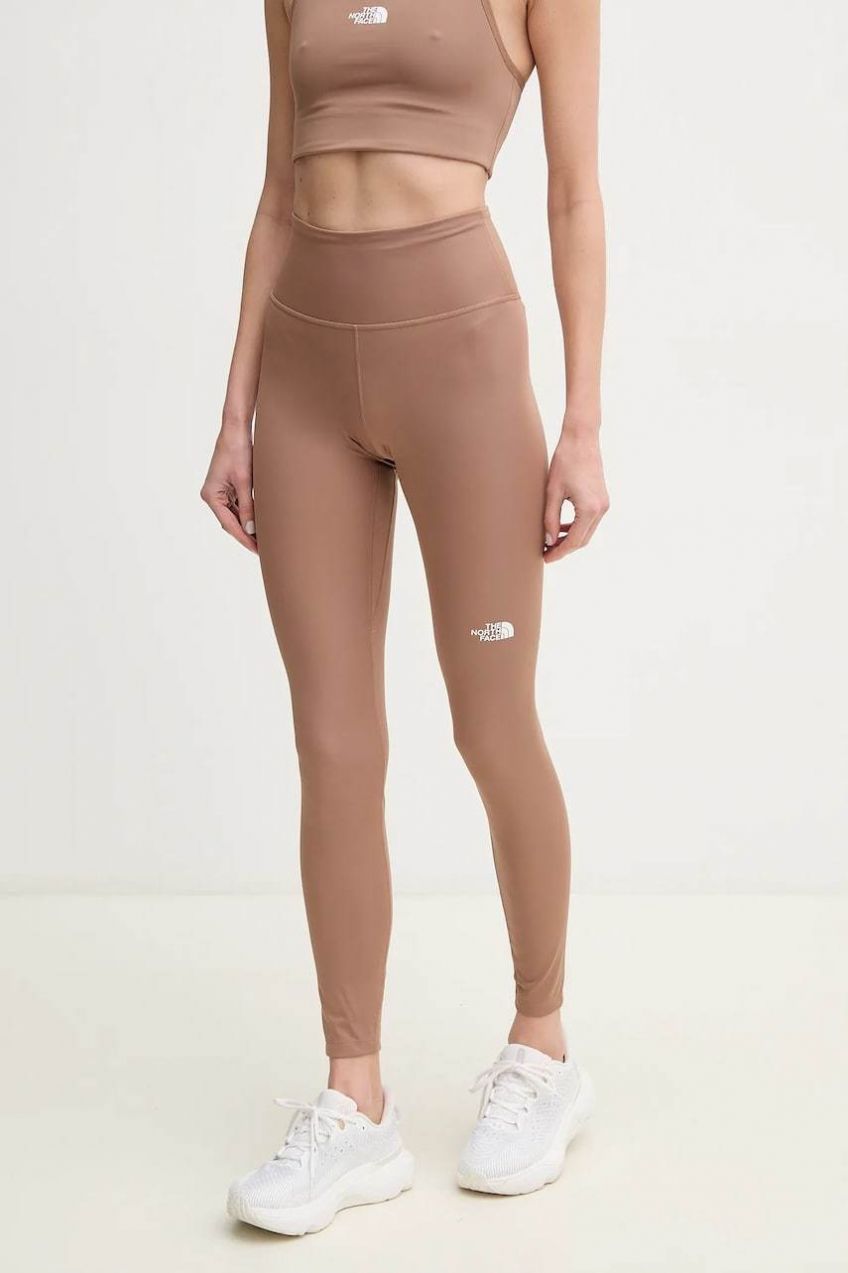 Športové legíny The North Face Flex dámske, hnedá farba, jednofarebné, NF0A8BRY6IH1