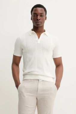 Polo tričko Superdry pánske, biela farba, jednofarebné, M1110390A-71D