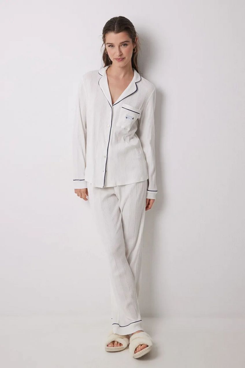 Bavlnené pyžamo women'secret béžová farba, bavlnené, 3599155