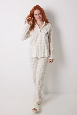 Bavlnené pyžamo women'secret dámske, béžová farba, bavlnené, 3599167
