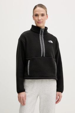 Mikina The North Face TNF Fleeski dámska, čierna farba, s nášivkou, NF0A88Z3KX71