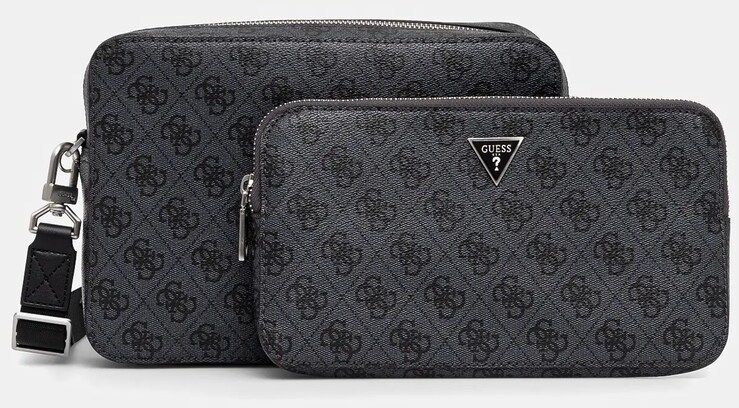 Malá taška Guess MILANO šedá farba, HMMILO P5222