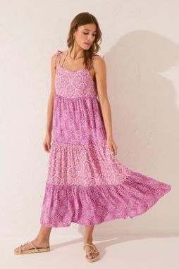 Šaty women'secret fialová farba, maxi, áčkový strih, 5549913