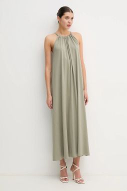 Bavlnené šaty Marella OREL zelená farba, maxi, oversize, 2513621015200