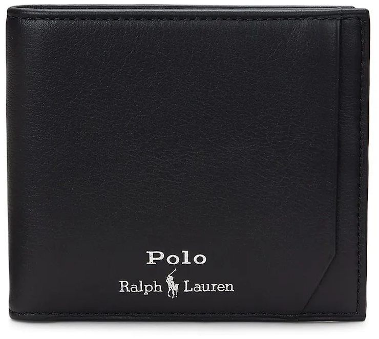 Kožená peňaženka Polo Ralph Lauren pánska, čierna farba, 405963228