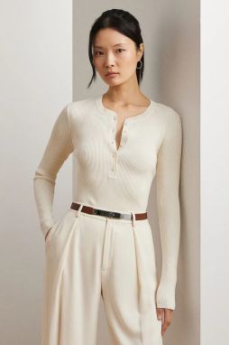 Sveter Lauren Ralph Lauren dámsky, béžová farba, tenký, 200963629