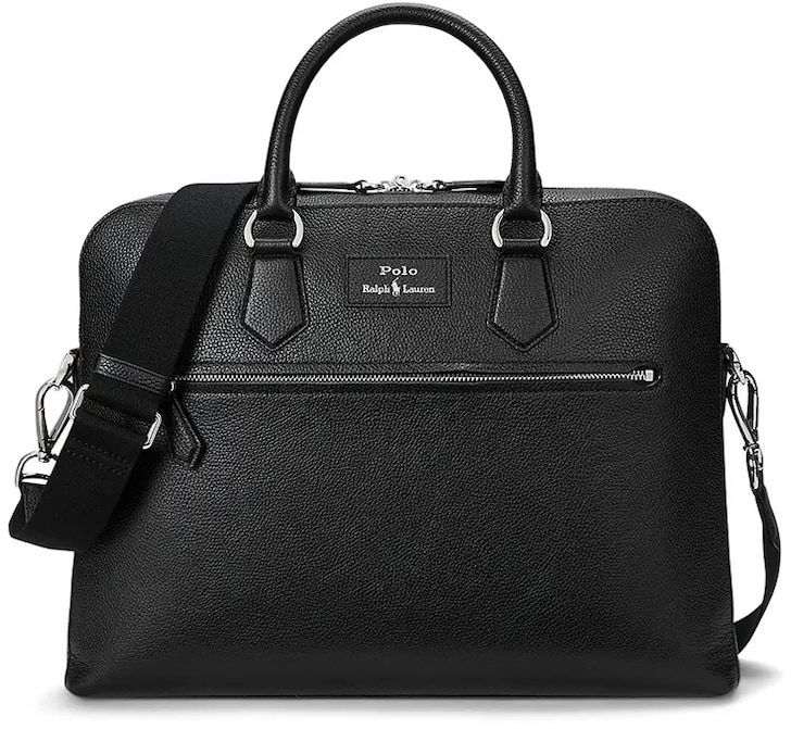 Kožená taška Polo Ralph Lauren čierna farba, 405962458