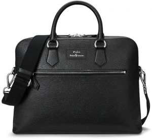 Kožená taška Polo Ralph Lauren čierna farba, 405962458
