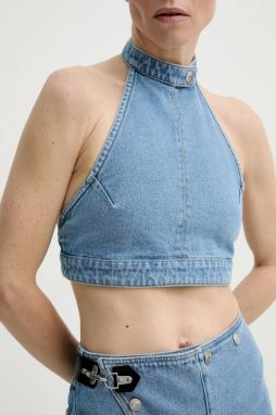 Riflová blúzka Nanushka ARINA dámska, jednofarebná, NW25RSTP09053