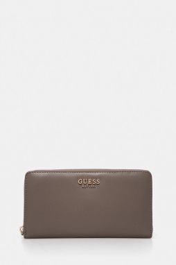 Peňaženka Guess LAUREL dámska, hnedá farba, SWVC85 00163