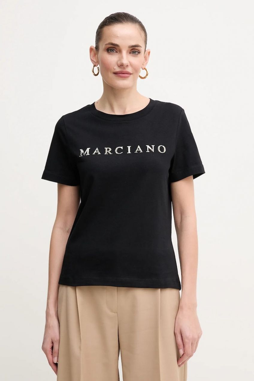 Tričko Marciano Guess CANDY dámske, čierna farba, 5GGI00 6008A