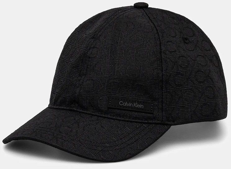 Šiltovka Calvin Klein čierna farba, vzorovaná, K50K512983