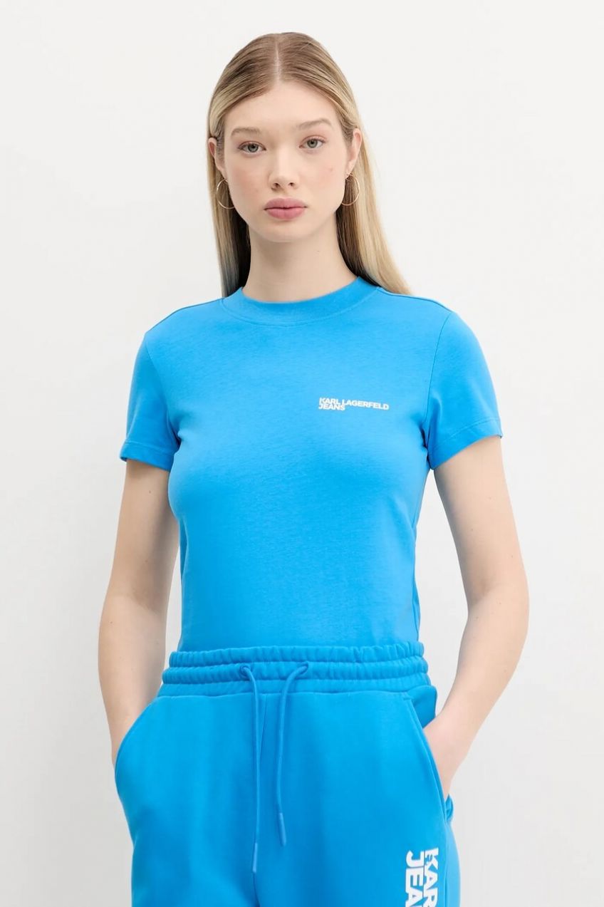 Bavlnené tričko Karl Lagerfeld Jeans dámske, A1W17004