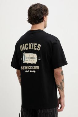 Bavlnené tričko Dickies pánske, čierna farba, s potlačou, DK0A4Z8TBLK1