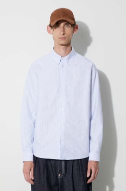 Bavlnená košeľa A.P.C. pánska, regular, s golierom button-down