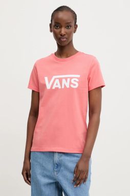 Bavlnené tričko Vans dámske, oranžová farba, VN0A3UP4D6Z1