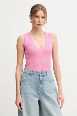 Hodvábny top Pinko dámske, ružová farba, 104808 A1KW