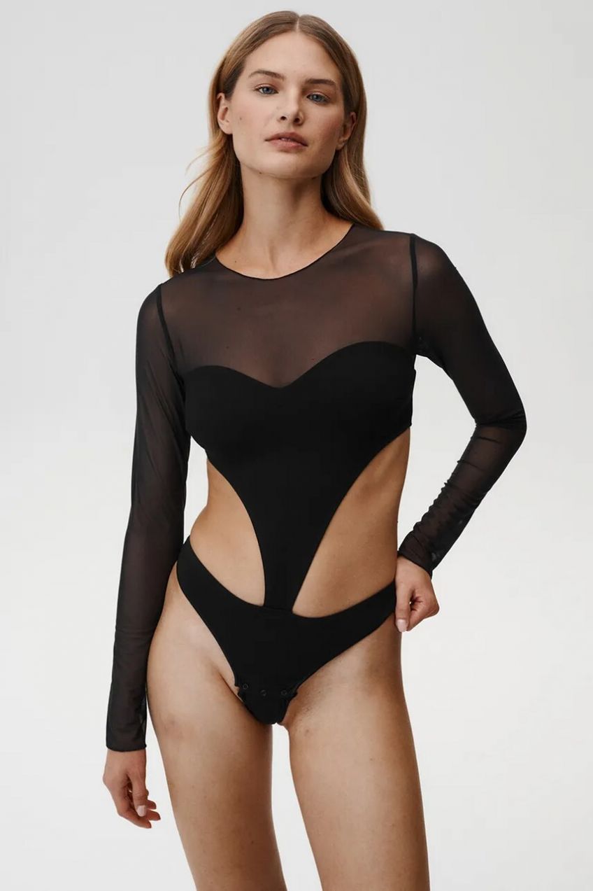 Body Undress Code First Love Bodysuit dámske, čierna farba, jednofarebné, 844