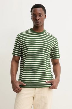 Bavlnené tričko Superdry pánske, zelená farba, vzorované, M1012146A-M68