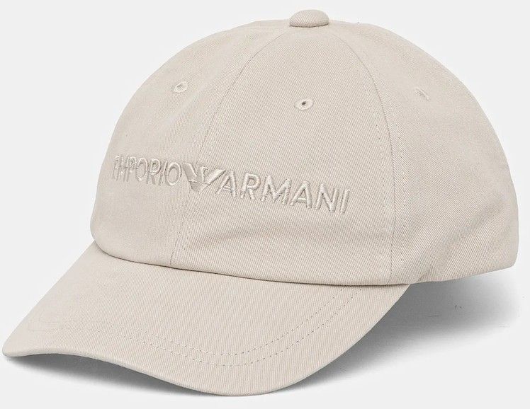Bavlnená šiltovka Emporio Armani šedá farba, s nášivkou, EM001319 AF14032