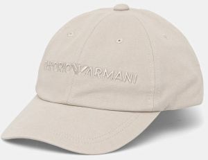 Bavlnená šiltovka Emporio Armani šedá farba, s nášivkou, EM001319 AF14032