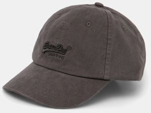 Bavlnená šiltovka Superdry šedá farba, s nášivkou, W9010193A-06A