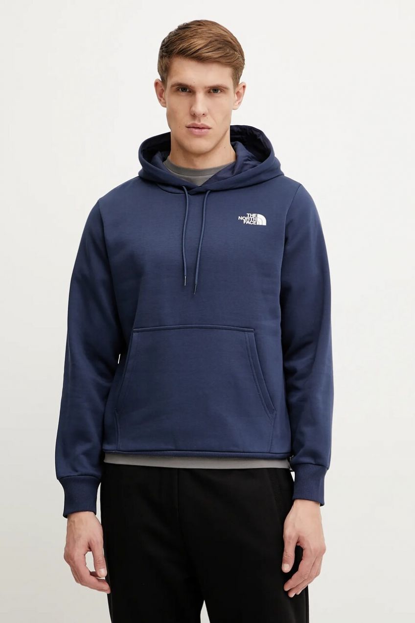 Mikina The North Face Simple Dome pánska, tmavomodrá farba, s kapucňou, s potlačou, NF0A89FC8K21