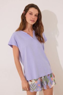 Bavlnené pyžamo women'secret dámska, fialová farba, bavlnená, 3599170