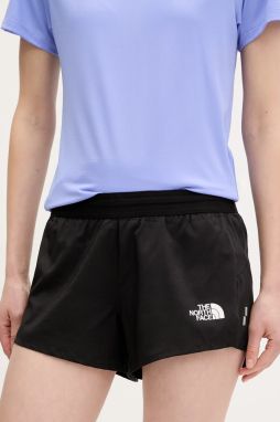 Športové krátke nohavice The North Face Breeze dámske, čierna farba, jednofarebné, vysoký pás, NF0A8BNXJK31